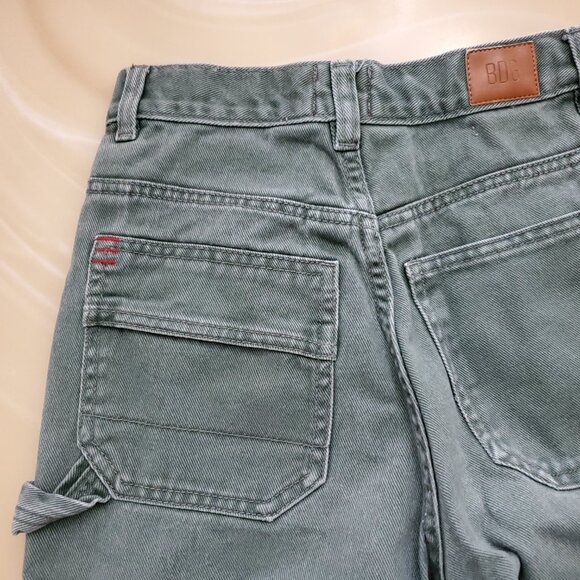 BDG Urban Outfitters Jack High-Waisted Carpenter Jean – Olive Green Corduroy 25 - Picture 6 of 13